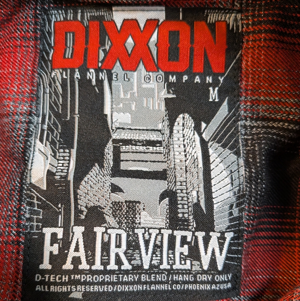 Dixxon Faiview Button Down Flannel Shirt... Size Medium - Picture 9 of 10